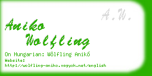 aniko wolfling business card