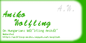 aniko wolfling business card